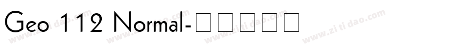 Geo 112 Normal字体转换